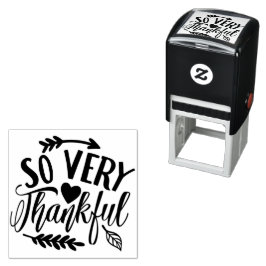 So Very Thankful Typography  Permastempel