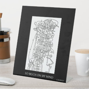 SO VIEL AUF MEINEN KIND ! - von K. M. Kelly - Art Sockelschild