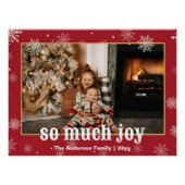 So viel Freude Funny Christmas Family Foto Poster (Vorderseite)