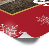 So viel Freude Funny Christmas Family Foto Poster (Ecke)