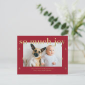 So viel Freude Moderne Ferien Postkarte (Stehend Vorderseite)