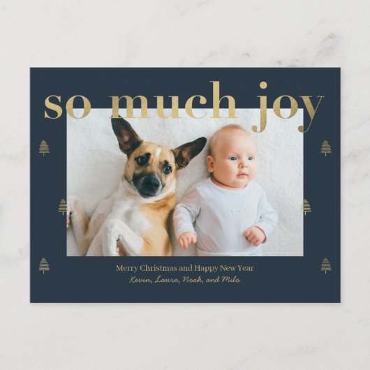 So viel Freude Moderne Ferien Postkarte (Vorderseite)