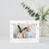 So viel Freude Moderne Ferien Postkarte (Stehend Vorderseite)