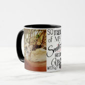 So viel Lächeln-kundenspezifisches Haustier-Foto Tasse (Vorderseite Links)