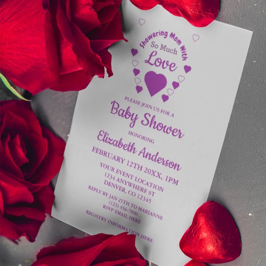 So viel Liebe Babydusche Einladung