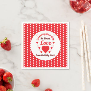 So viel Liebe Babydusche Serviette