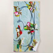 So viel Liebe! Coole Liebe Strandtuch (Vorderseite)