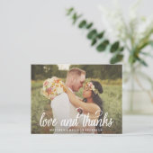 So viel Liebe | Hochzeit Danke, Postcard Postkarte (Stehend Vorderseite)