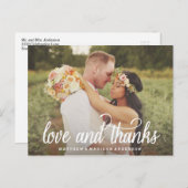 So viel Liebe | Hochzeit Danke, Postcard Postkarte (Vorne/Hinten)