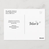 So viel Liebe | Hochzeit Danke, Postcard Postkarte (Rückseite)