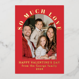 So viel liebevolle Valentins-Familien-Tradition Folien Feiertagskarte