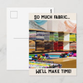 So viel Stoff Postkarte (Vorne/Hinten)