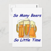 So viele Biere, so wenig Zeit Postkarte (Vorne/Hinten)