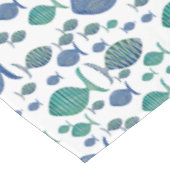 So viele Blaue Fische Tischdecke (Schrägansicht)