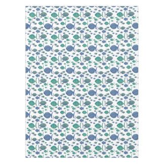 So viele Blaue Fische Tischdecke