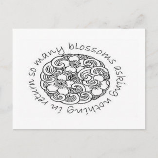 So viele Blüten Haiku Postkarte