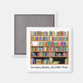 So viele Bücher (anpassbar) Magnet (Vorderseite/Rückseite)