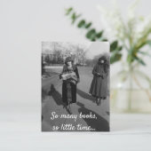 So viele Bücher Postkarte (Stehend Vorderseite)