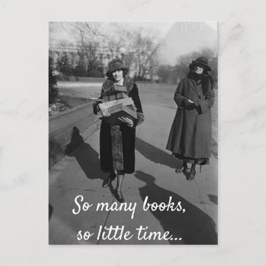 So viele Bücher Postkarte (Vorderseite)