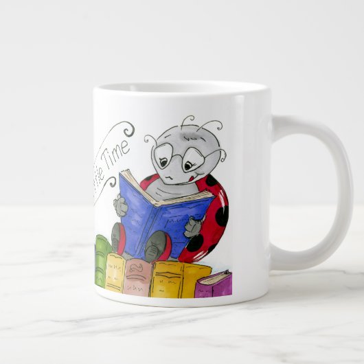 So viele Bücher, so wenig Zeit Jumbo-Tasse (Rechts)