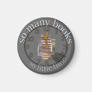 so viele Bücher so wenig Zeit Magnet