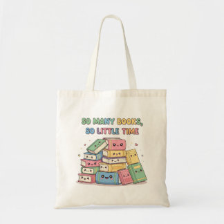 So viele Bücher, so wenig Zeit - Niedlicher Kawaii Tragetasche