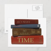 So viele Bücher so wenig Zeit Postkarte (Vorne/Hinten)