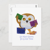 So viele Bücher so wenig Zeit Postkarte (Vorne/Hinten)