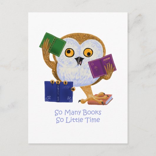 So viele Bücher so wenig Zeit Postkarte (Vorderseite)