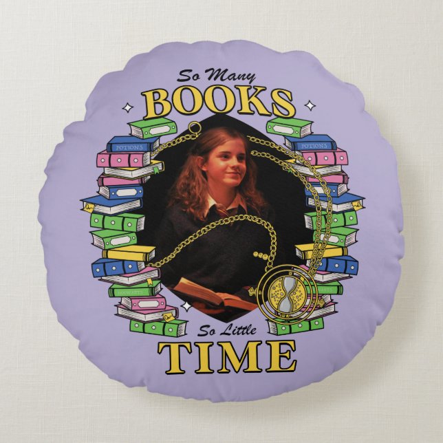 So viele Bücher, so wenig Zeit Rundes Kissen (Vorderseite)