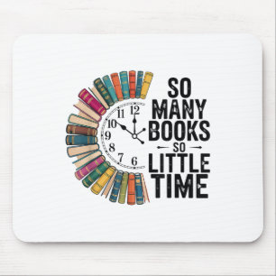 So viele Bücher wenig Zeit, Retro buchen Liebe Mousepad