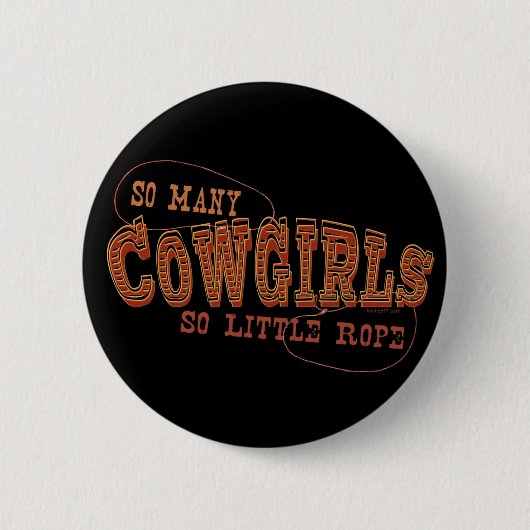 So viele Cowgirls-Knopf Button (Vorderseite)