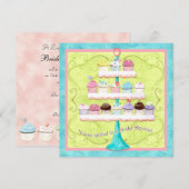 So viele Cupcakes, Brautdusche Einladung (Vorne/Hinten)