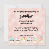 So viele Cupcakes, so wenig Zeit! Einladung (Rückseite)