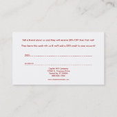 so viele danken yous für Ihre Empfehlung (Rückseite)