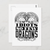 So viele Dorfidiotten so wenige Drachen Postkarte (Vorne/Hinten)