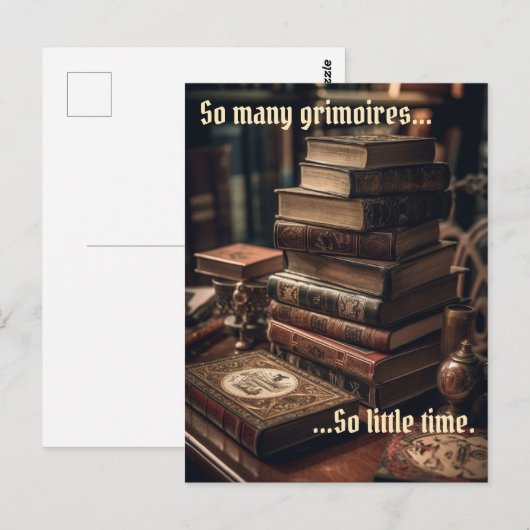So viele Grimoires Wicca Postkarte (Vorne/Hinten)