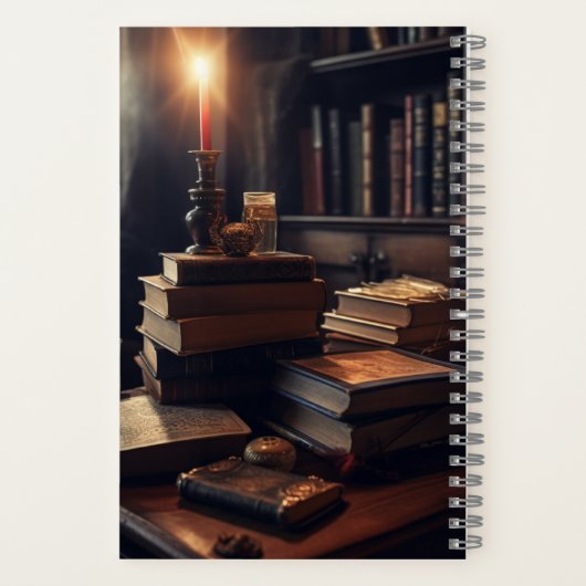 So viele Grimoires Wizard, wiccan Notebook Notizblock (Rückseite)