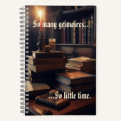 So viele Grimoires Wizard, wiccan Notebook Notizblock (Vorderseite)