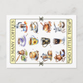 So viele Kaffee, so wenig Zeit Postkarte (Vorderseite)