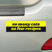 So viele Katzen so wenige Rezepte Autoaufkleber (Auf Auto)