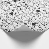 So viele Katzenmuster Papier Geschenkpapier (Ecke)