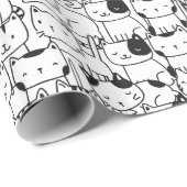 So viele Katzenmuster Papier Geschenkpapier (Rolleneckpunkt)