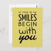 So viele Lächeln inspirierende Postkarte (Vorne/Hinten)
