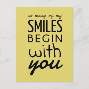 So viele Lächeln inspirierende Postkarte
