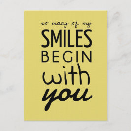 So viele Lächeln inspirierende Postkarte