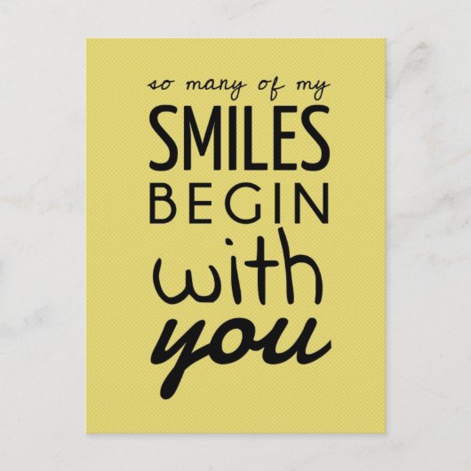 So viele Lächeln inspirierende Postkarte (Vorderseite)