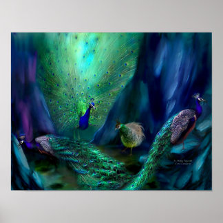 So viele Peacocks Art Poster/Print Poster