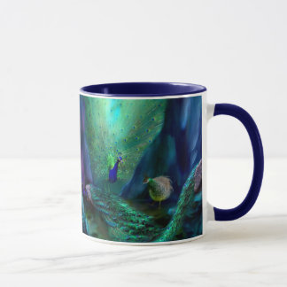 So viele Pfau-Kunst-Tasse Tasse