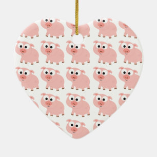So viele Schweine Keramikornament